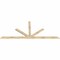 Ekena Millwork Saratoga Rough Sawn Timber Gable Bracket, Douglas Fir, 108"W x 45"H x 2"D x 4"F, 10/12 Pitch GBW108X45X0204SAR00RDF - alternate 3